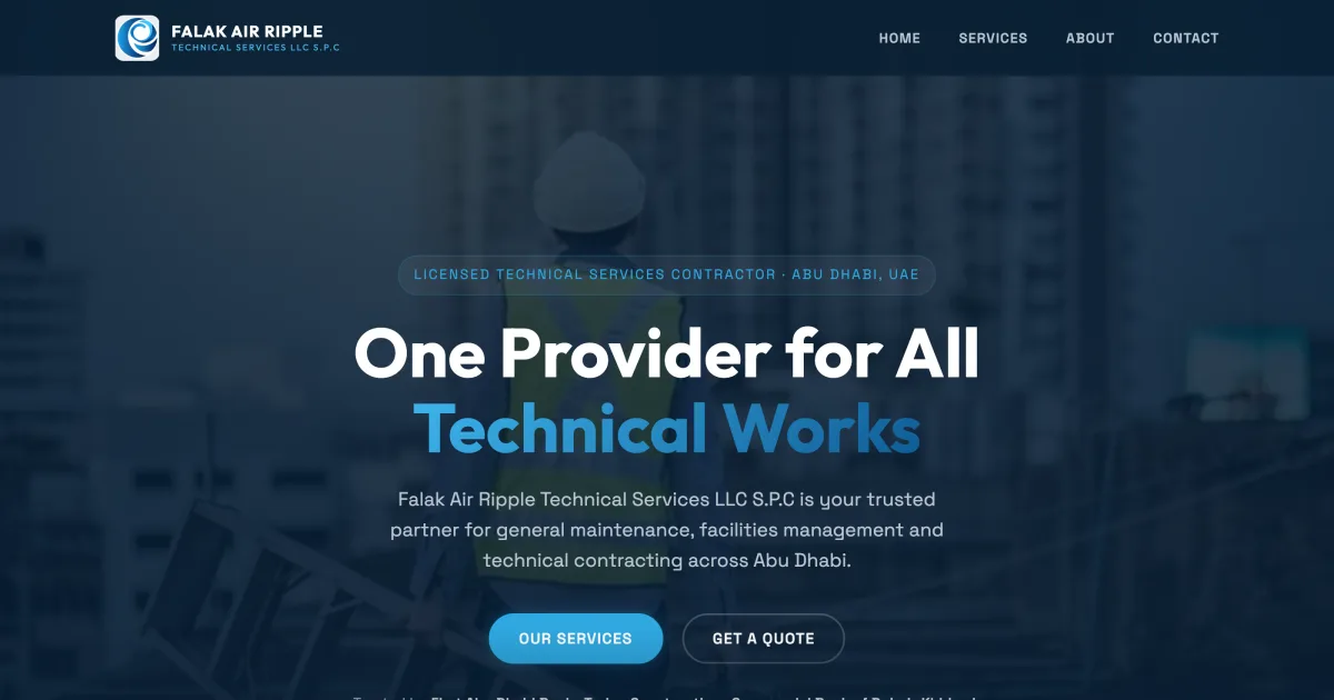 Falak Air Ripple website