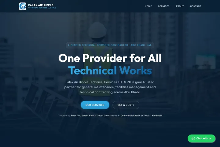 Falak Air Ripple website